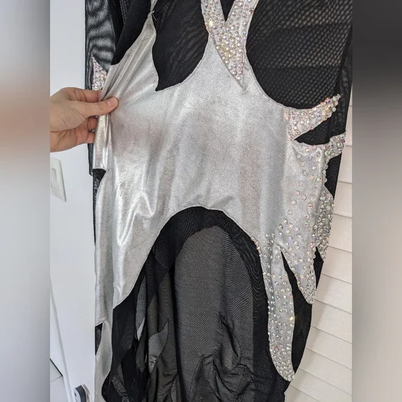 Black Latin Dance Dress - Picture 11 of 12